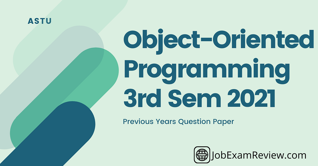 Object-Oriented Programming 3rd sem 2021