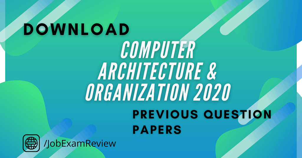 JNTUK B.Tech Computer Architecture and Organization 2020
