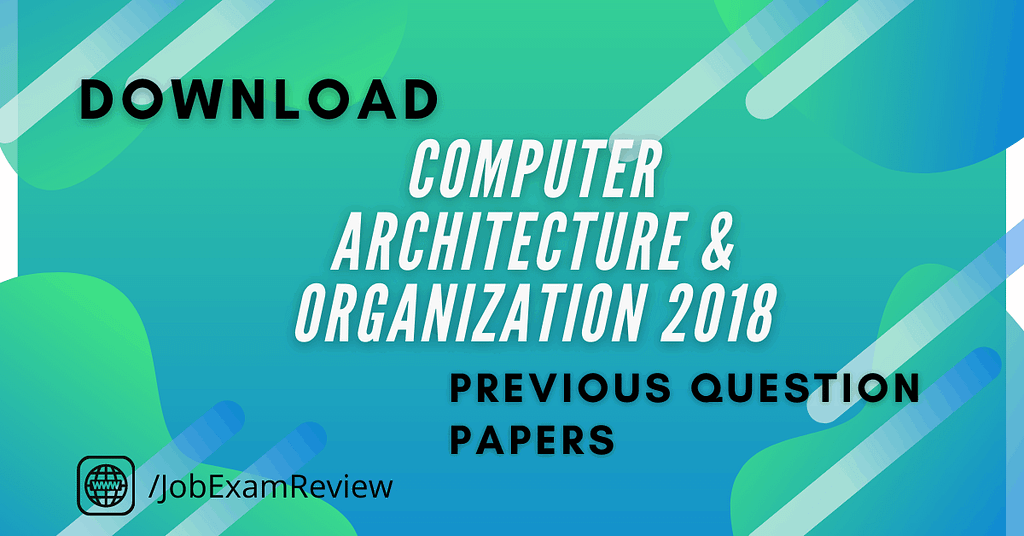 JNTUK B.Tech Computer Architecture and Organization 2018